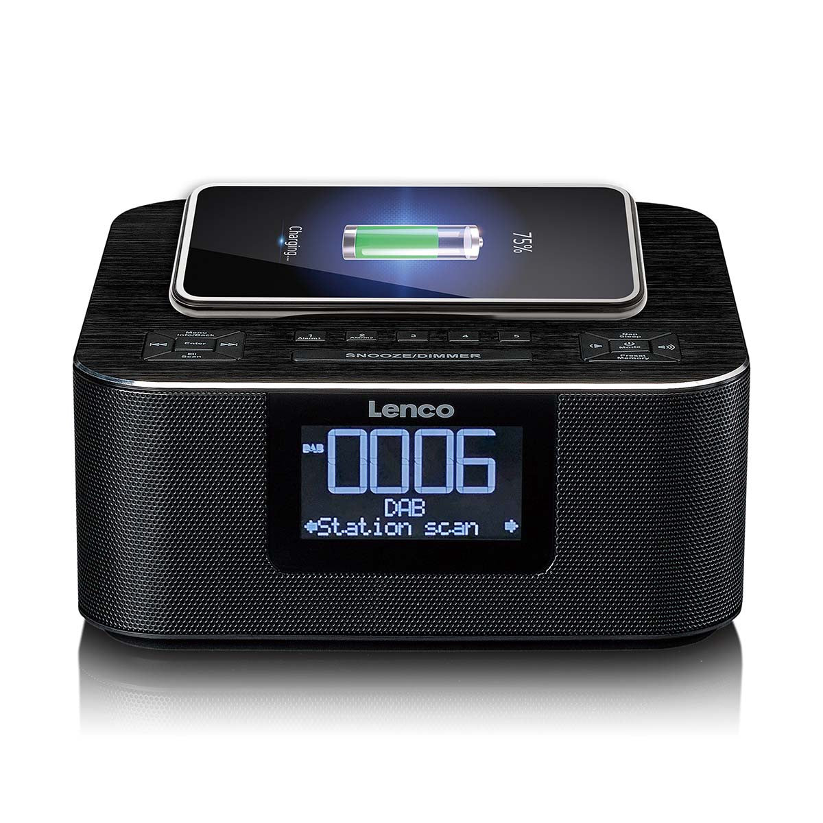 DAB+ Bluetooth Clock Radio with Wireless Charging