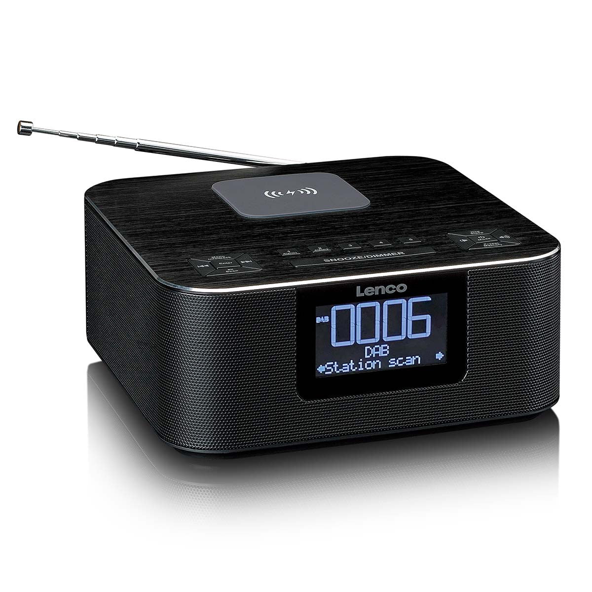 DAB+ Bluetooth Clock Radio with Wireless Charging