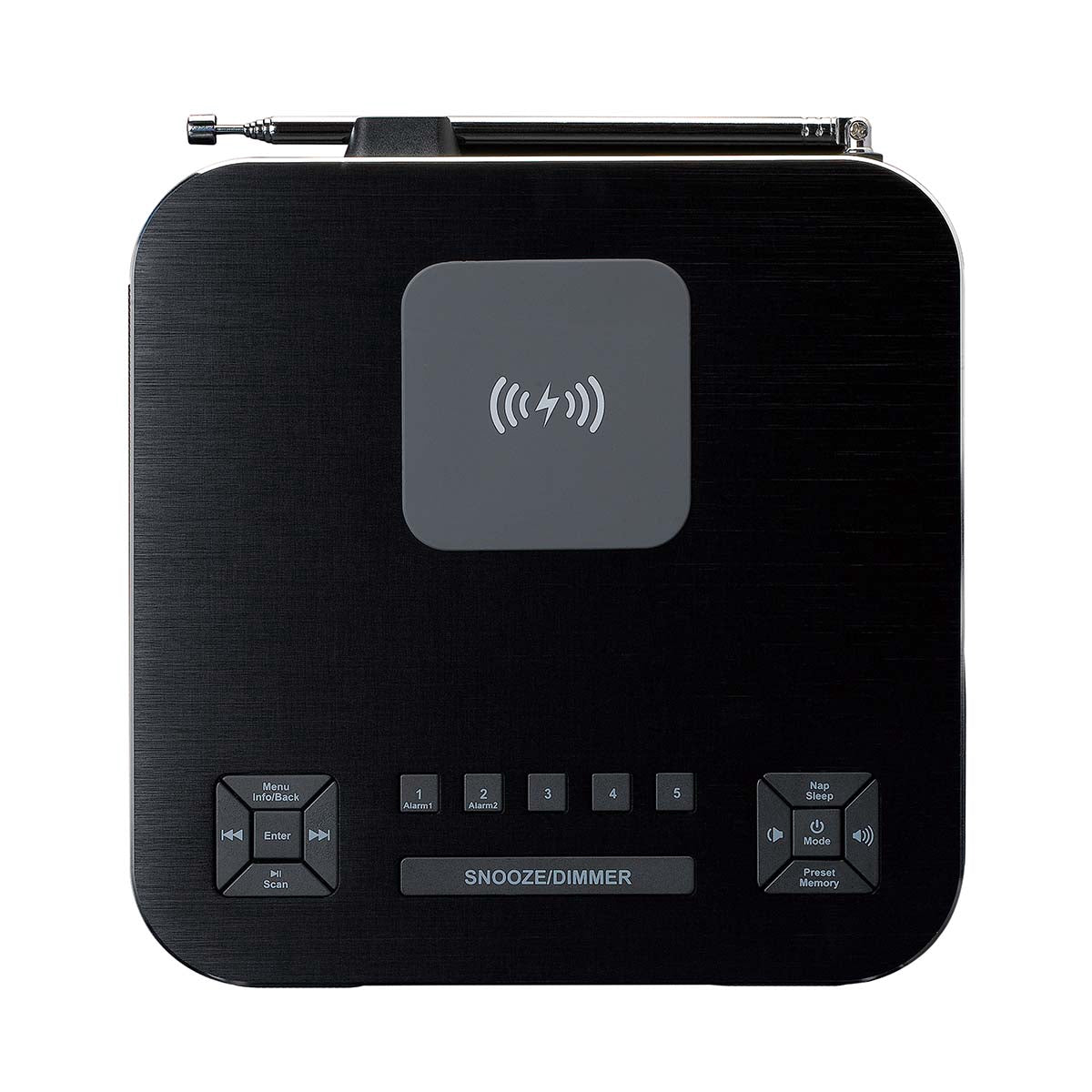 DAB+ Bluetooth Clock Radio with Wireless Charging