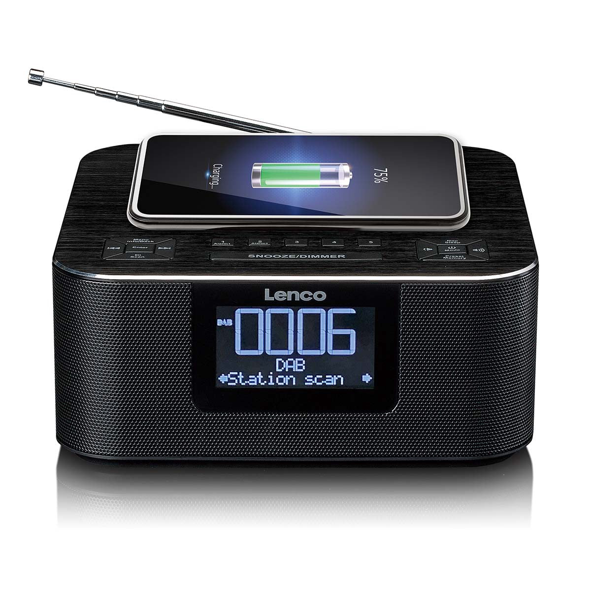 DAB+ Bluetooth Clock Radio with Wireless Charging