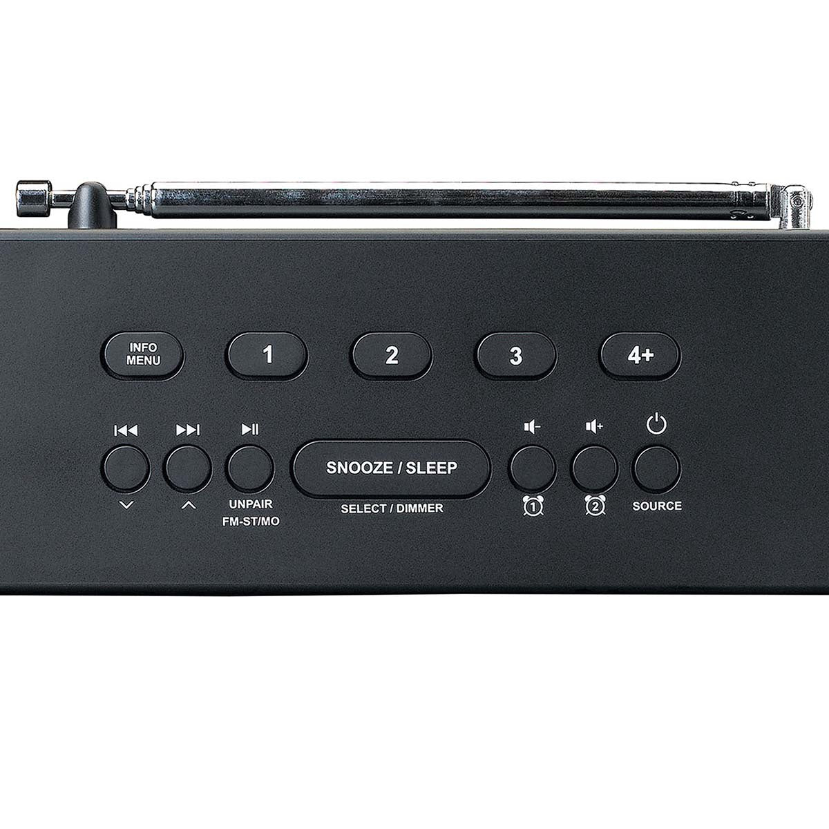 DAB+ FM Bluetooth Clock Radio with USB Charging