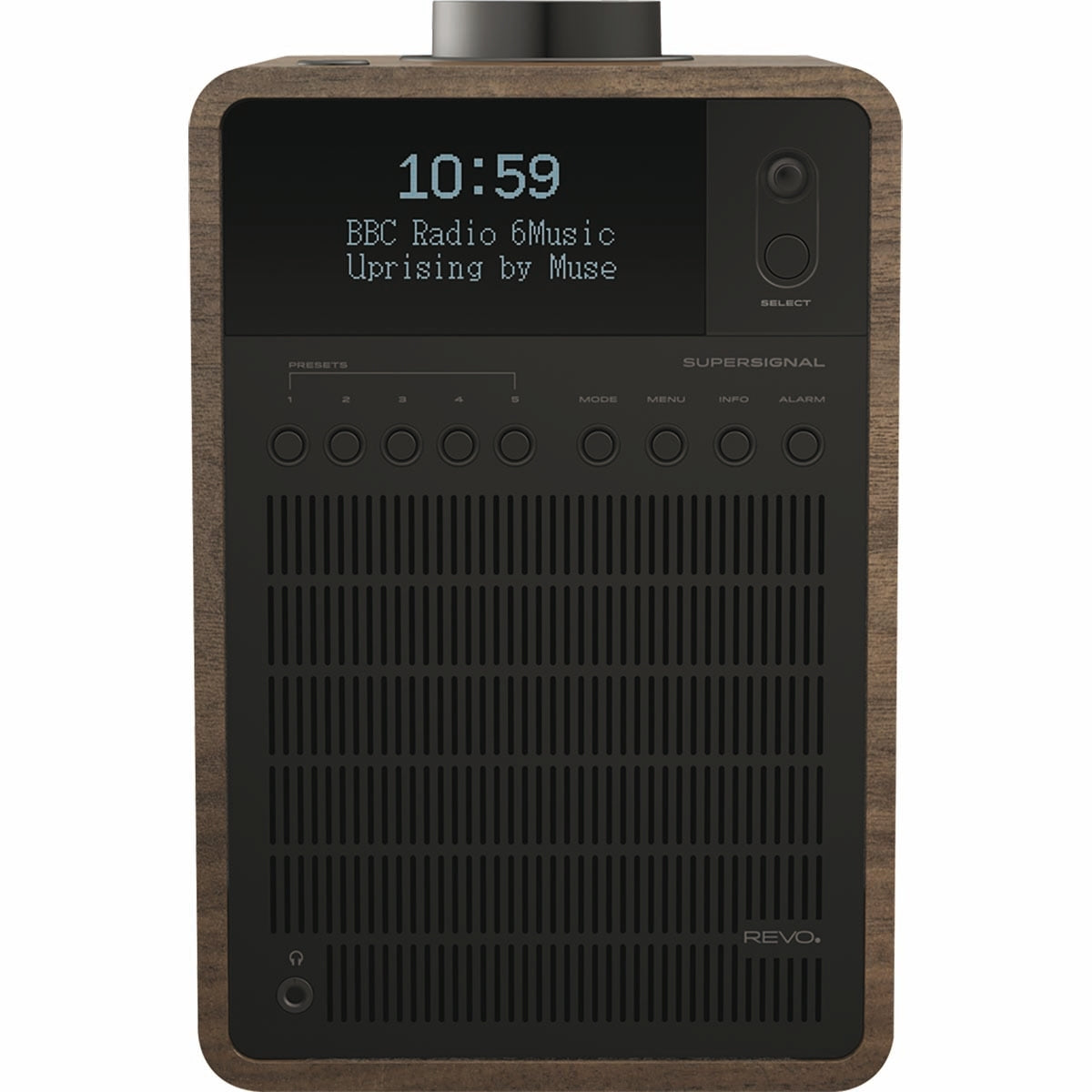 DAB+/FM Bluetooth Radio with BMR Speaker, Walnut Finish