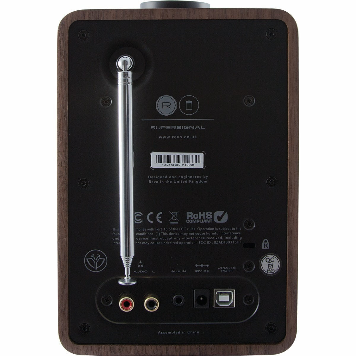 DAB+/FM Bluetooth Radio with BMR Speaker, Walnut Finish