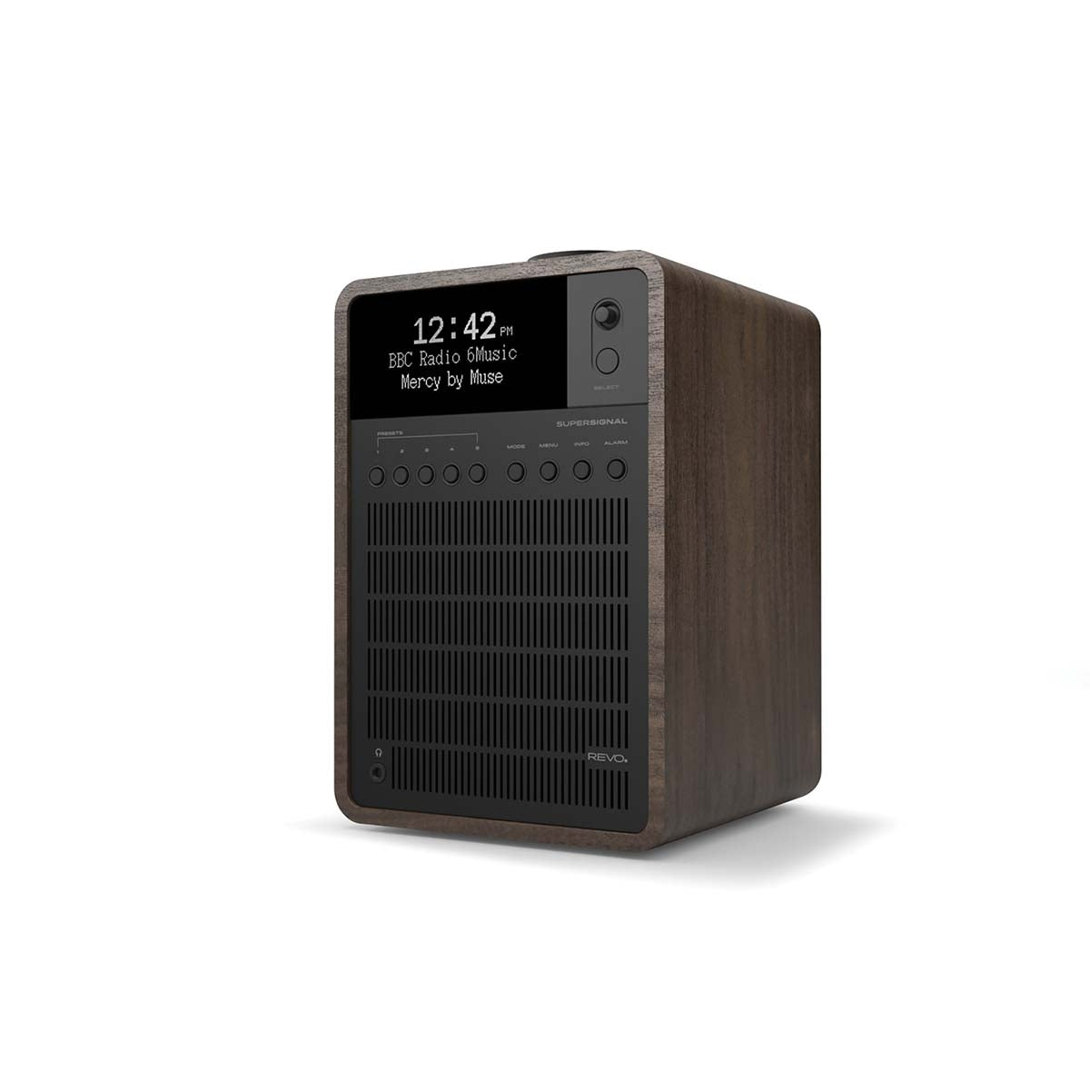 DAB+/FM Bluetooth Radio with BMR Speaker, Walnut Finish