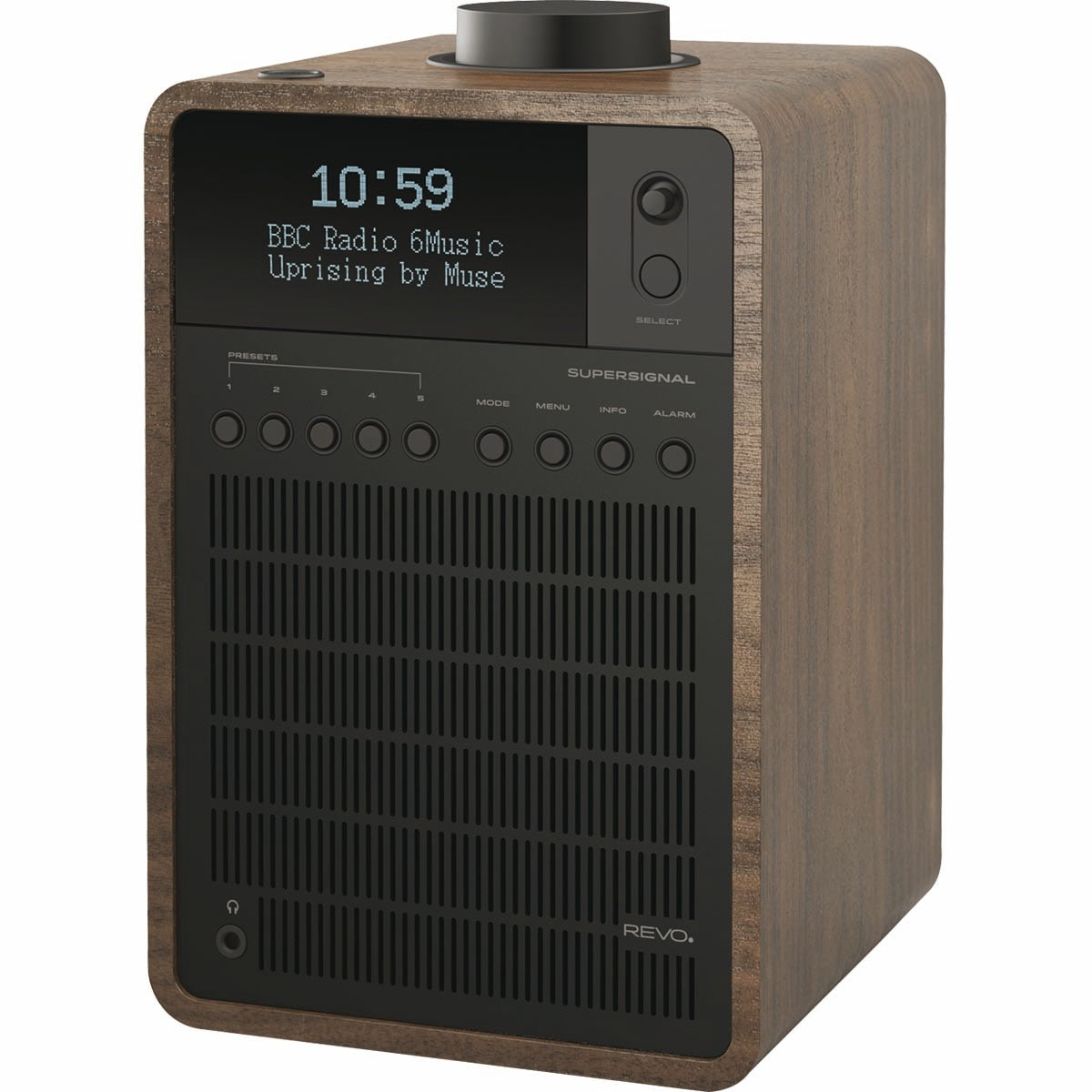 DAB+/FM Bluetooth Radio with BMR Speaker, Walnut Finish