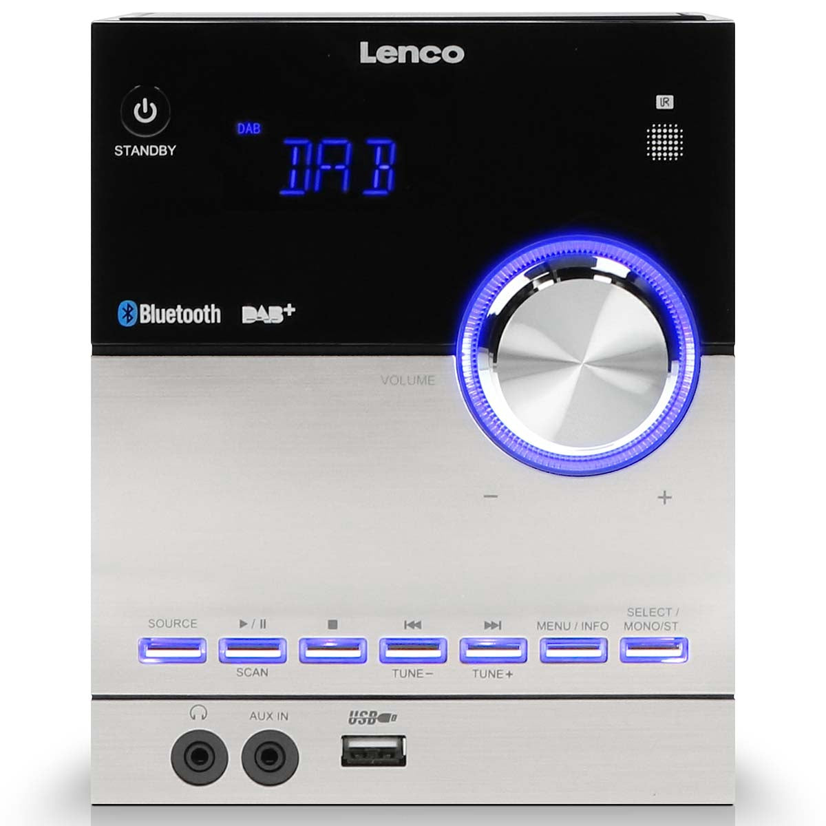 DAB+/FM/CD/Bluetooth/USB Stereo System – Black