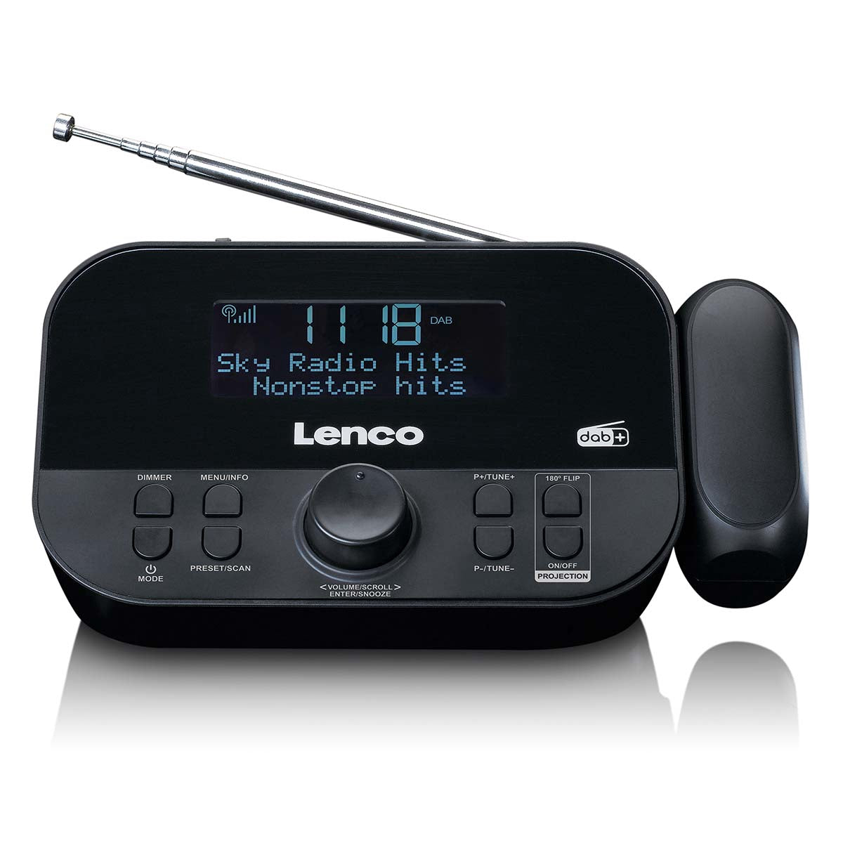 DAB+/FM Clock Radio with Time Projection & Dual Alarm