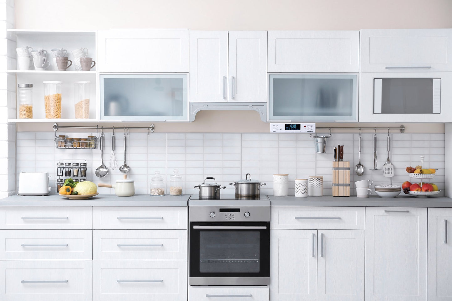 DAB+ FM Kitchen Radio with Bluetooth, LED Display, Timer