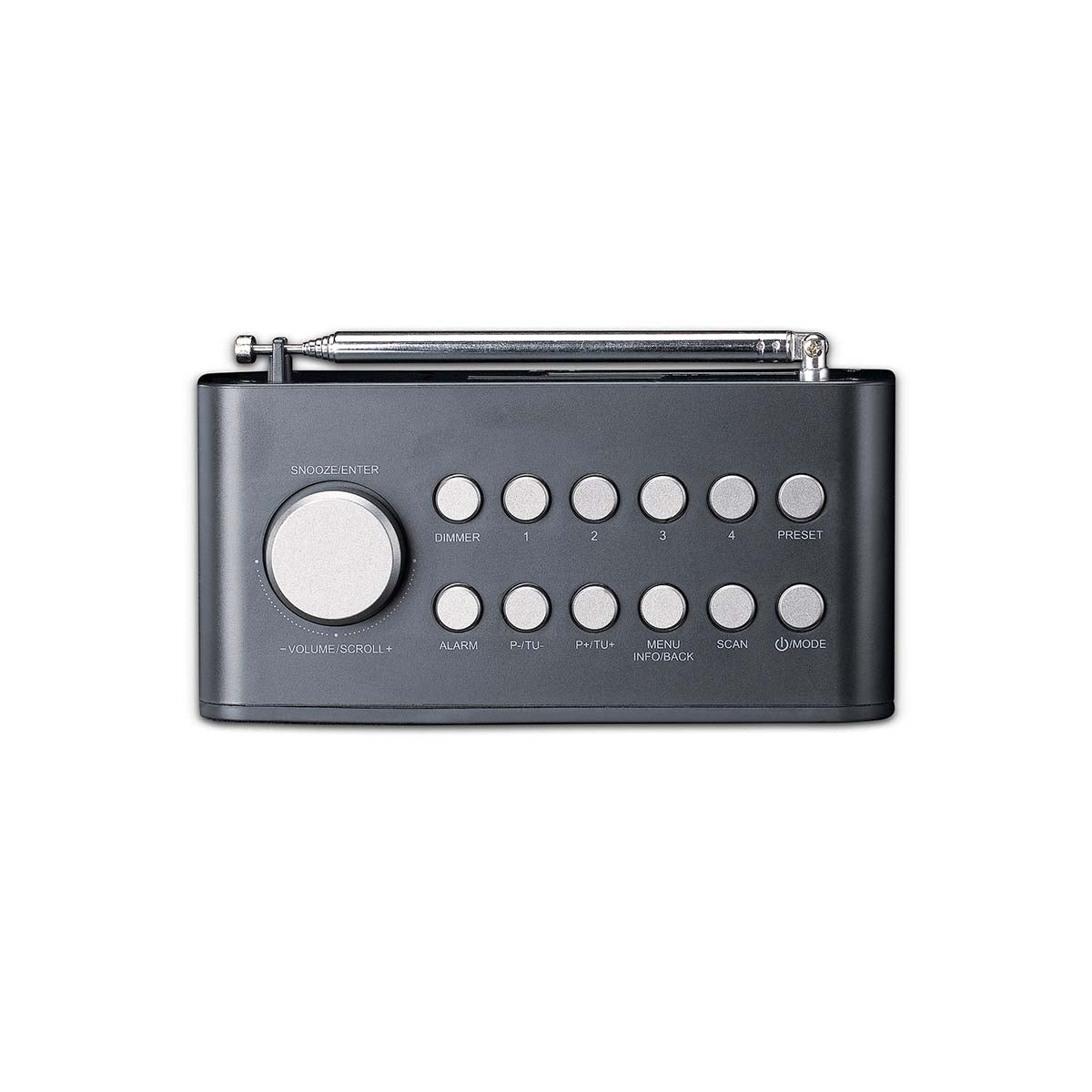 DAB+/FM Radio alarm clock with colour display, sleep timer, and dual alarm function Black