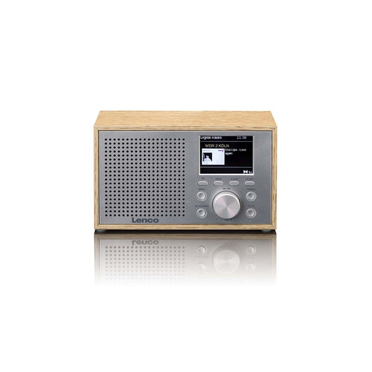 DAB+ FM Radio with Bluetooth, Dual Alarm, Wood Finish