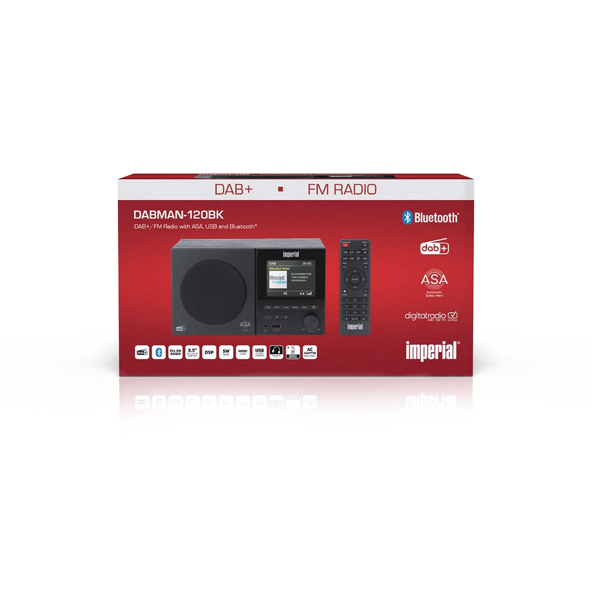 DAB+/FM Radio with Bluetooth, USB, Alarm Clock