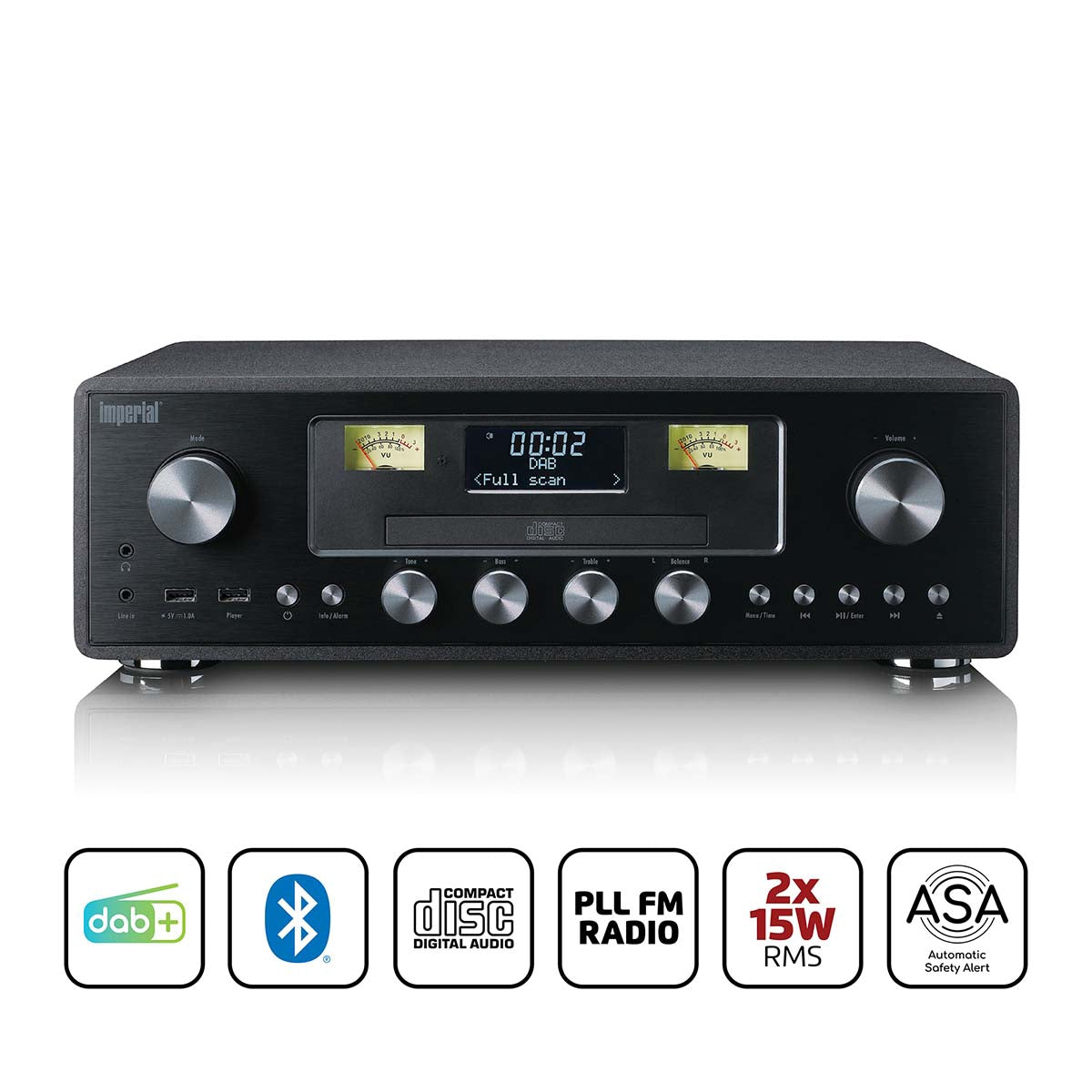 DAB+/FM Radio with CD, USB, Bluetooth, ASA Alerts