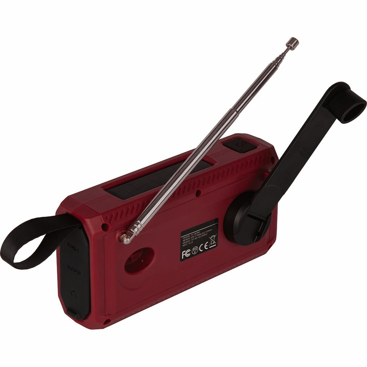 DABMAN OR 2 Mobile DAB+ / FM / Bluetooth Outdoor Radio / Crank Radio Red