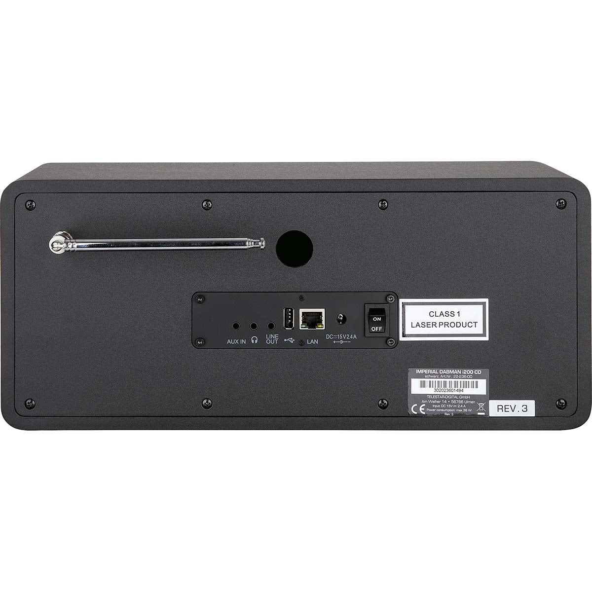 DABMAN i200 CD Multifunctional Radio DAB+ / FM / Internet / Bluetooth Black