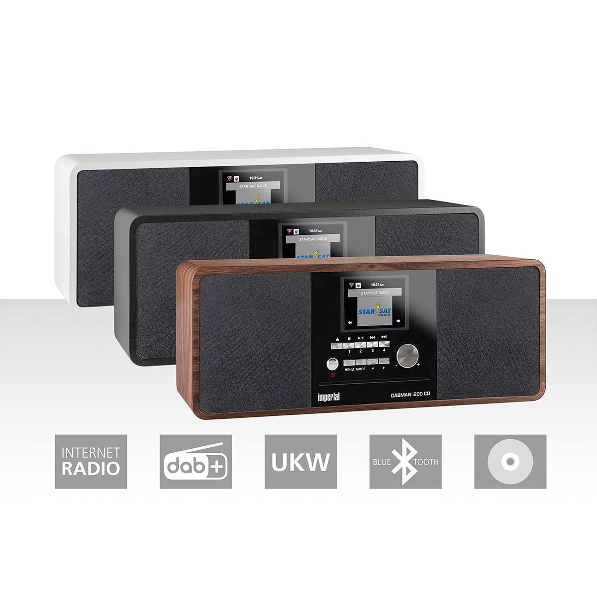 DABMAN i200 CD Multifunctional Radio DAB+ / FM / Internet / Bluetooth Wood Look