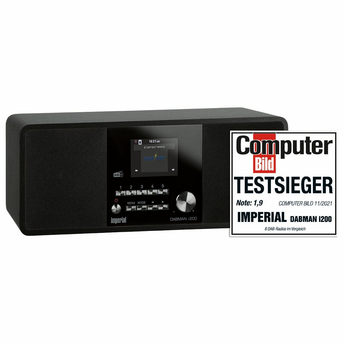 DABMAN i200 Multifunctional Stereo Radio DAB+ / FM / Internet Black