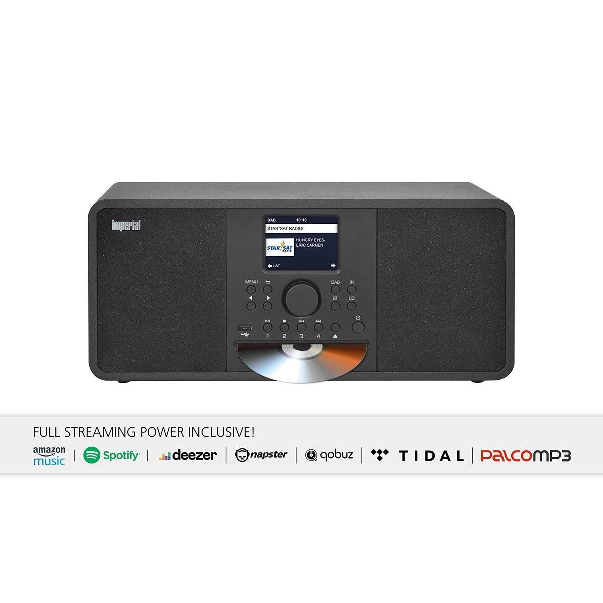 DABMAN i205 CD Hybrid Stereo Radio DAB+ / FM / Internet / Bluetooth Black