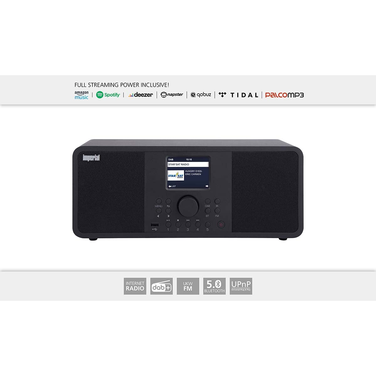 DABMAN i205 Hybrid Stereo Radio for Internet / DAB+ / FM Black