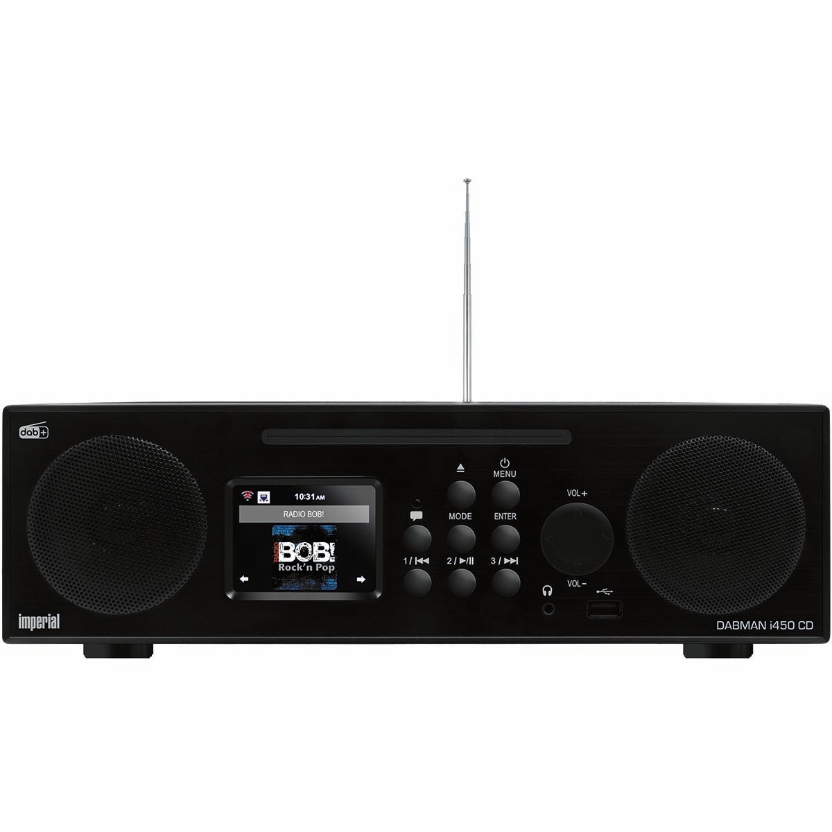 DABMAN i450 CD Multifunctional Stereo Radio for DAB+ / FM / Internet Black