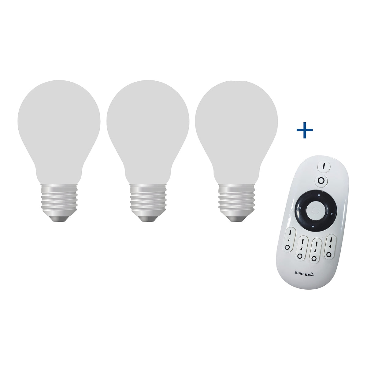 DANALED - Dimmable LED lamp set - 3-piece + Remote control