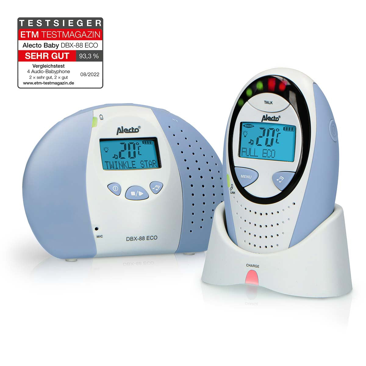 DECT Baby Monitor with Display, Eco Mode, Night Light