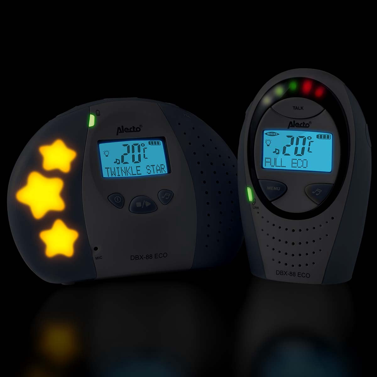 DECT Baby Monitor with Display, Eco Mode, Night Light