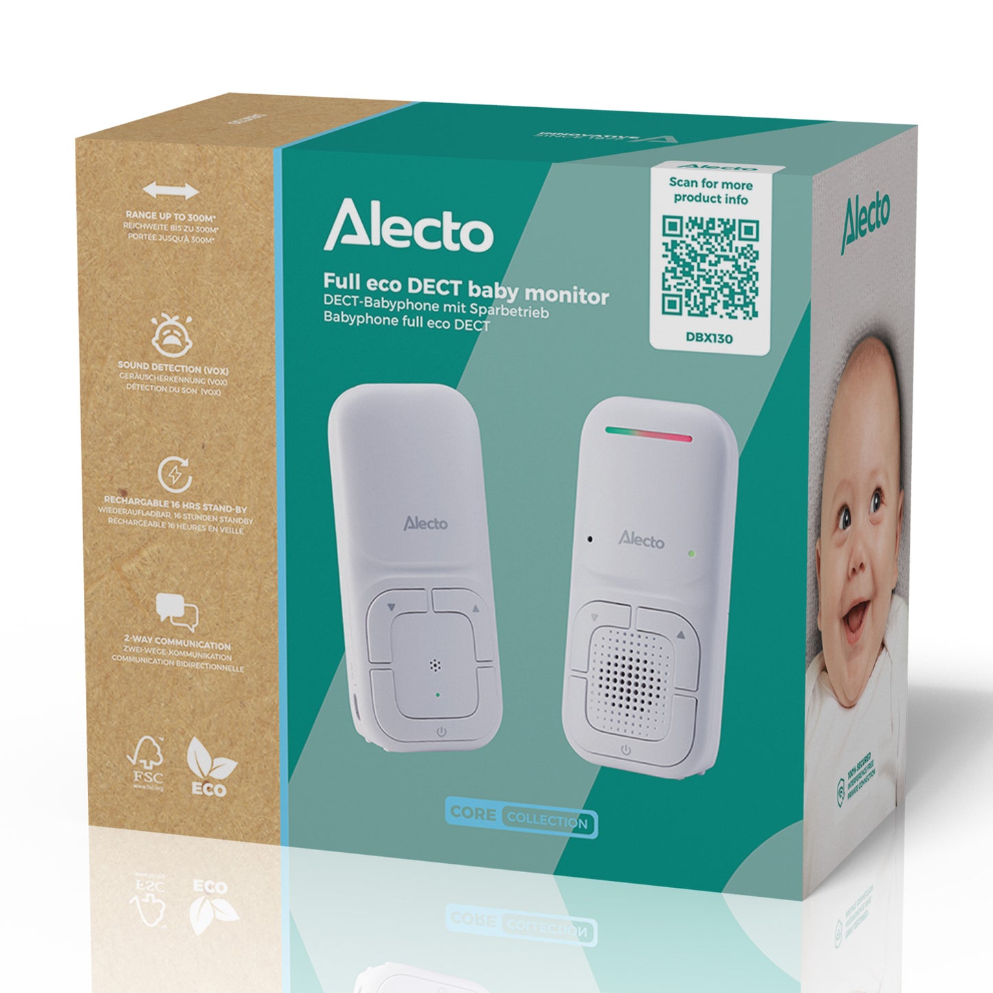 DECT Baby Monitor with VOX, Long Range & Eco Mode