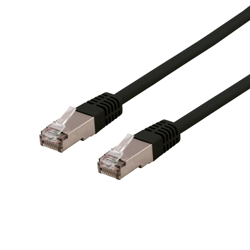 DELTACO Cat6a Network cable, 25m, black