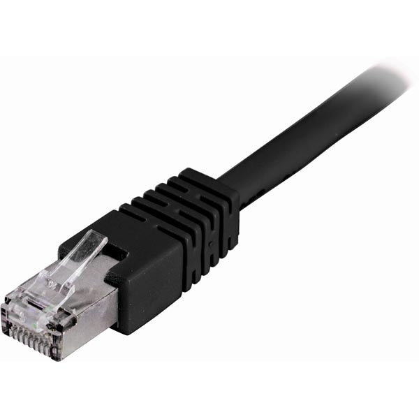 DELTACO Cat6 network cable, 0.7m, black