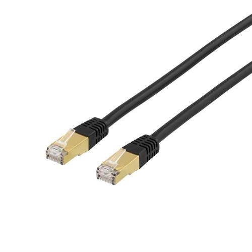 DELTACO Cat7 network cable, 1m, black