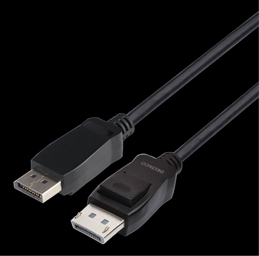 DELTACO DisplayPort Cable, 1m, 8K, DP 1.4, DSC 1.2, LSZH - Black