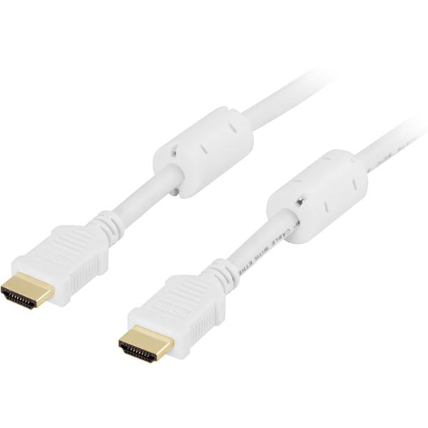 DELTACO HDMI cable, 1m, white