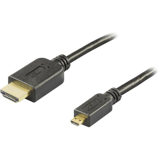 DELTACO HDMI cable, male to micro male, 5m, black
