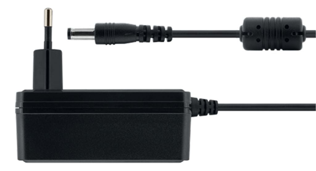 DELTACO Mains adapter, 100-240V AC 50-60Hz to 12V DC, 3A, 1.5m - Black