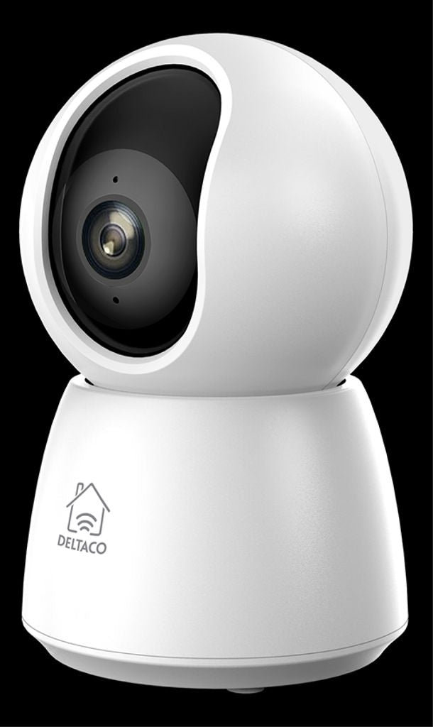 DELTACO SMART HOME WiFi camera with motorized pan & tilt, 2-way audio, 2MP, IR night vision