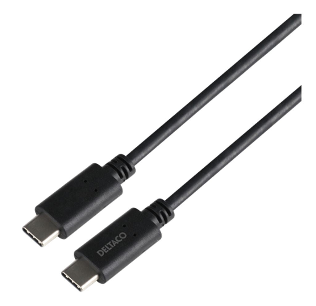 DELTACO USB4 Cable 40Gbps USB-C to USB-C, 240W, 0.8m, LSZH - Black