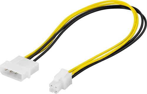 DELTACO adapter cable 4-pin to ATX12V(P4), 30 cm