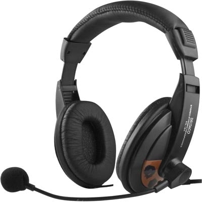 DELTACO headset, closed, black