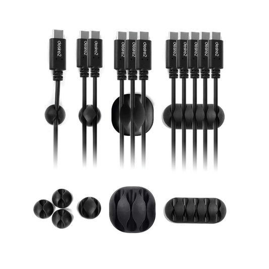 DESIRE2 Tidy Cable Clips 10-pack - Black