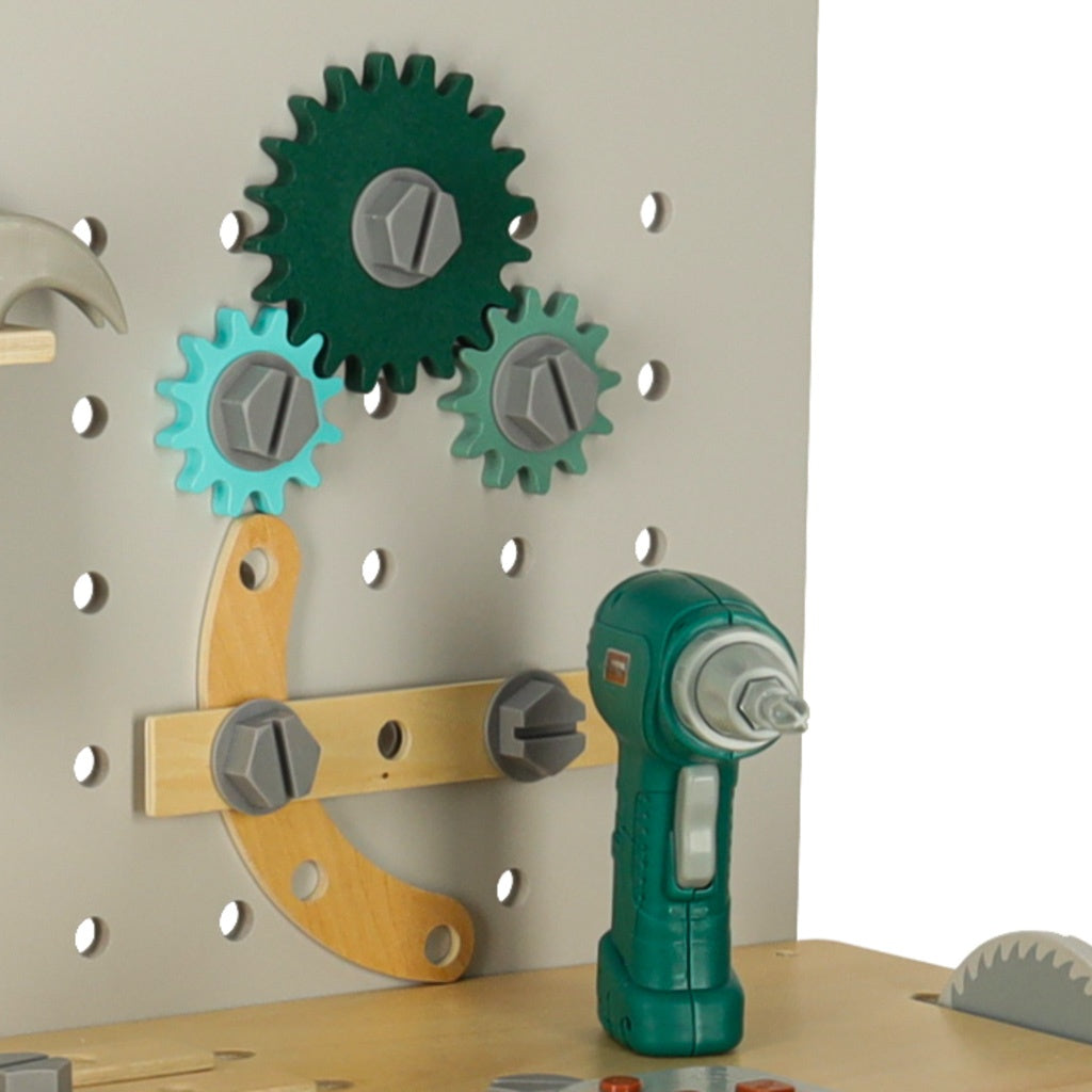 DIY Wooden Workshop Set with Tools and Sounds, 86cm