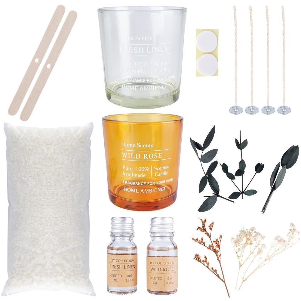 DIY candle set: 15 pieces for aromatic soy candles at home