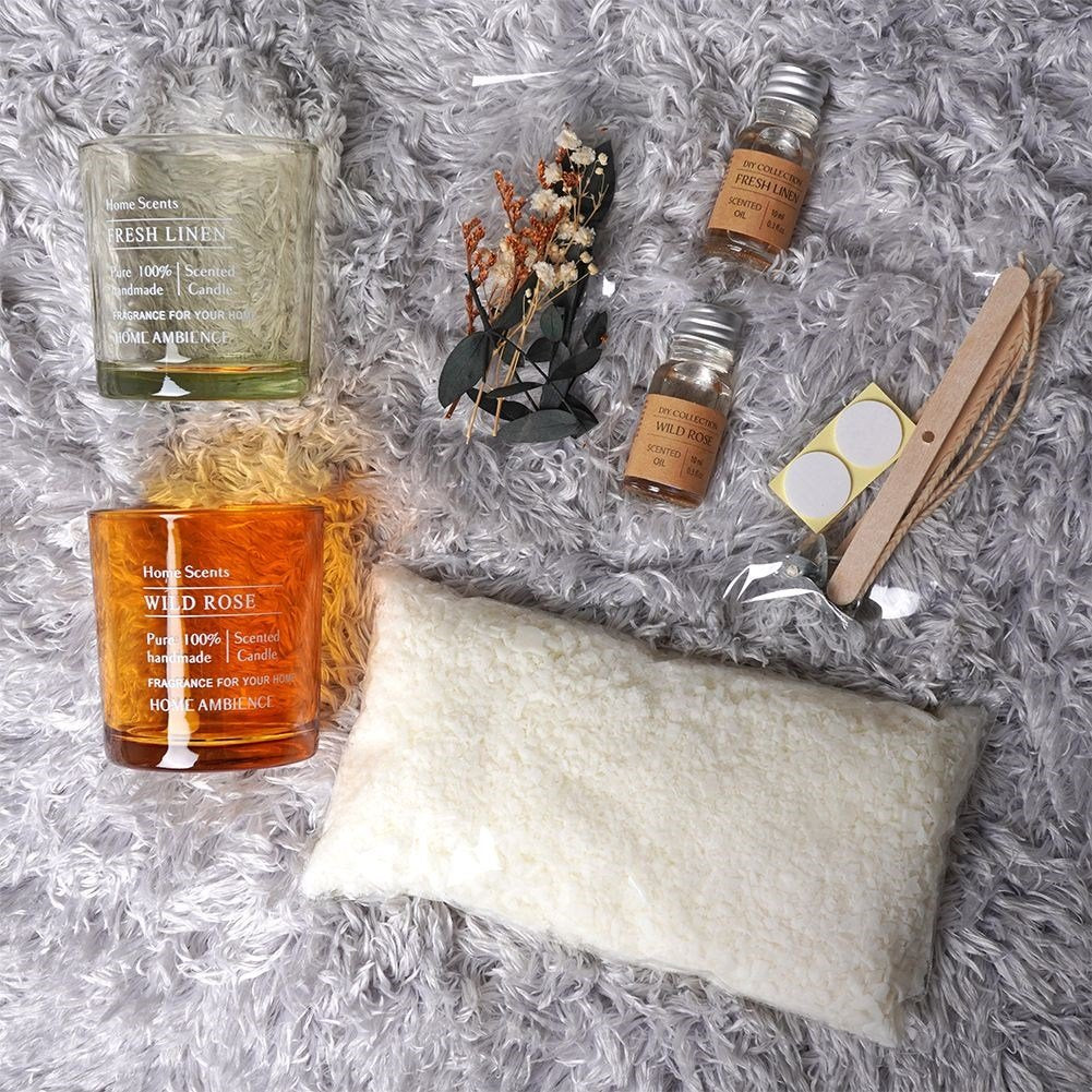 DIY candle set: 15 pieces for aromatic soy candles at home