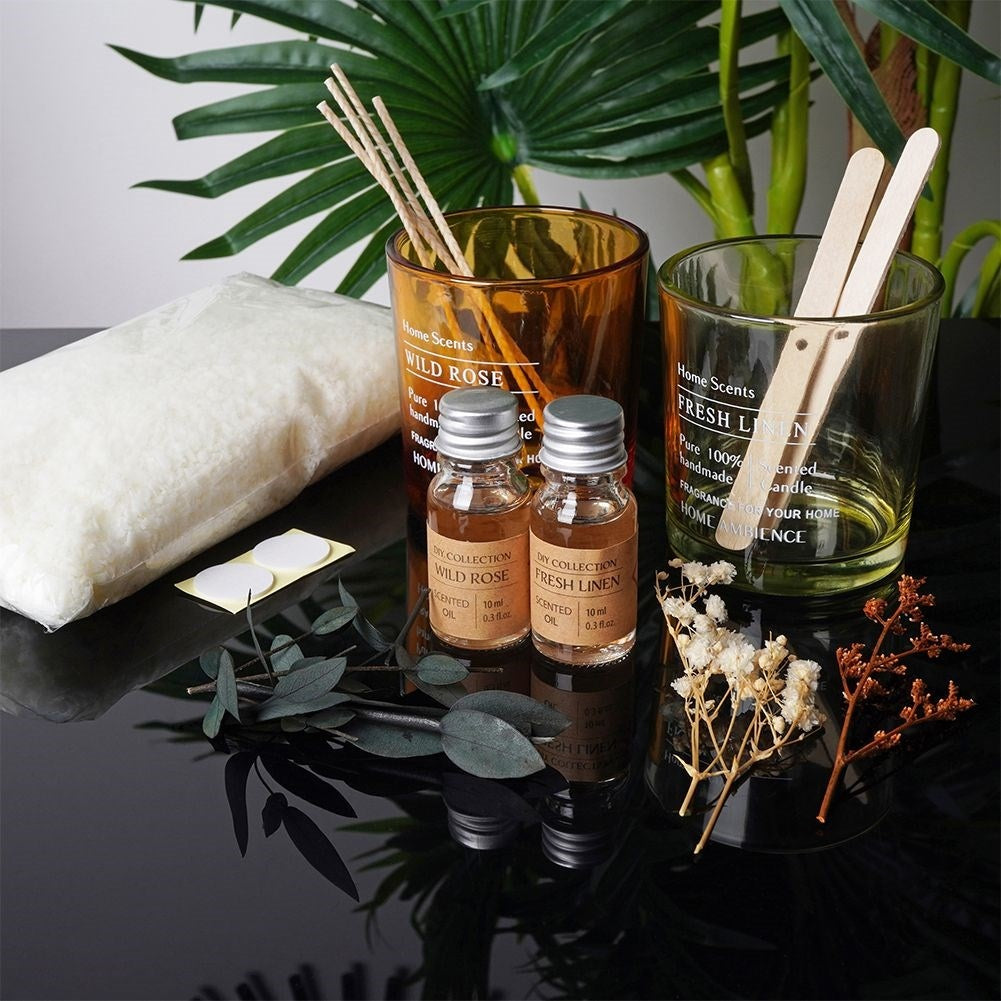 DIY candle set: 15 pieces for aromatic soy candles at home