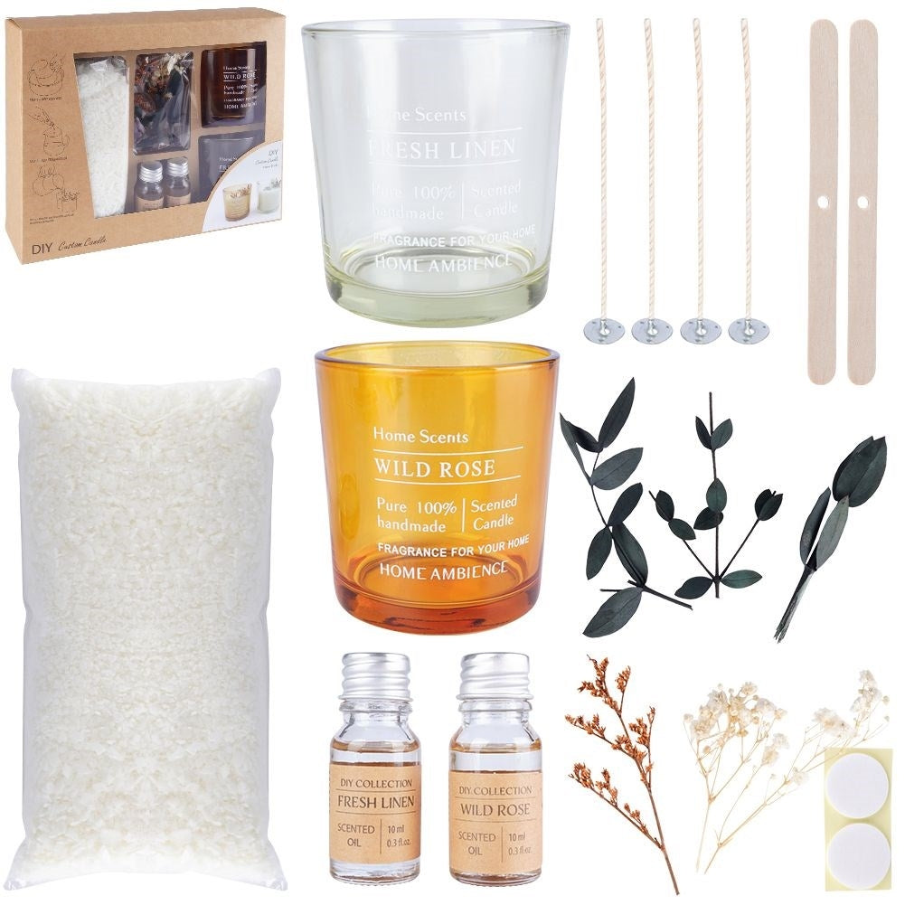 DIY candle set: 15 pieces for aromatic soy candles at home