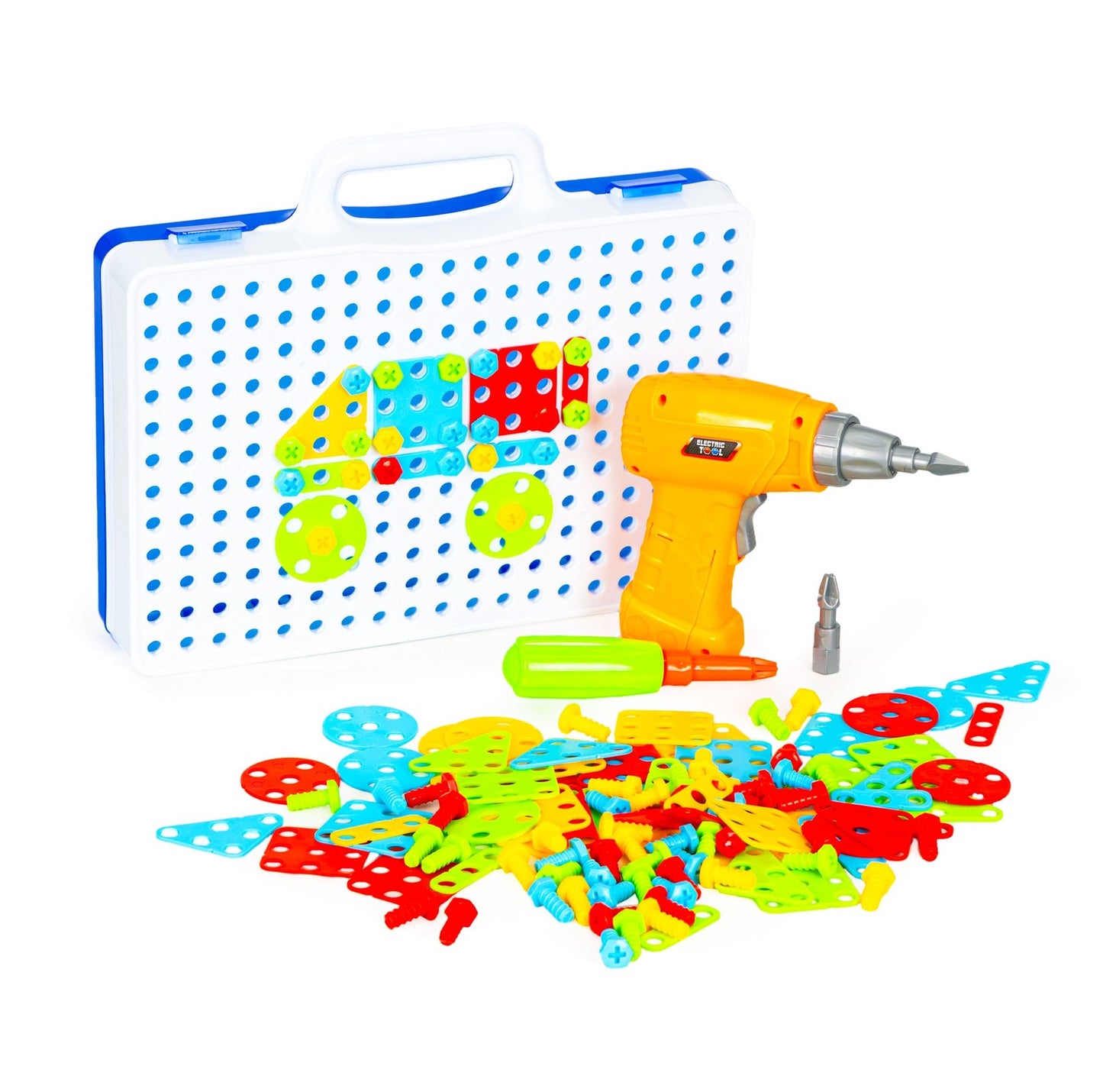 DIY set with a screwdriver, 151 pieces, suitcase