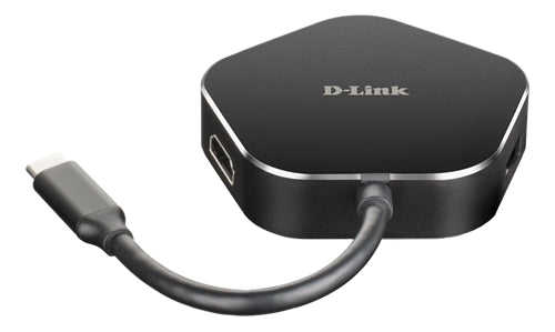 D-Link 4-in-1 USB-C Docking Station with HDMI & PD - Black