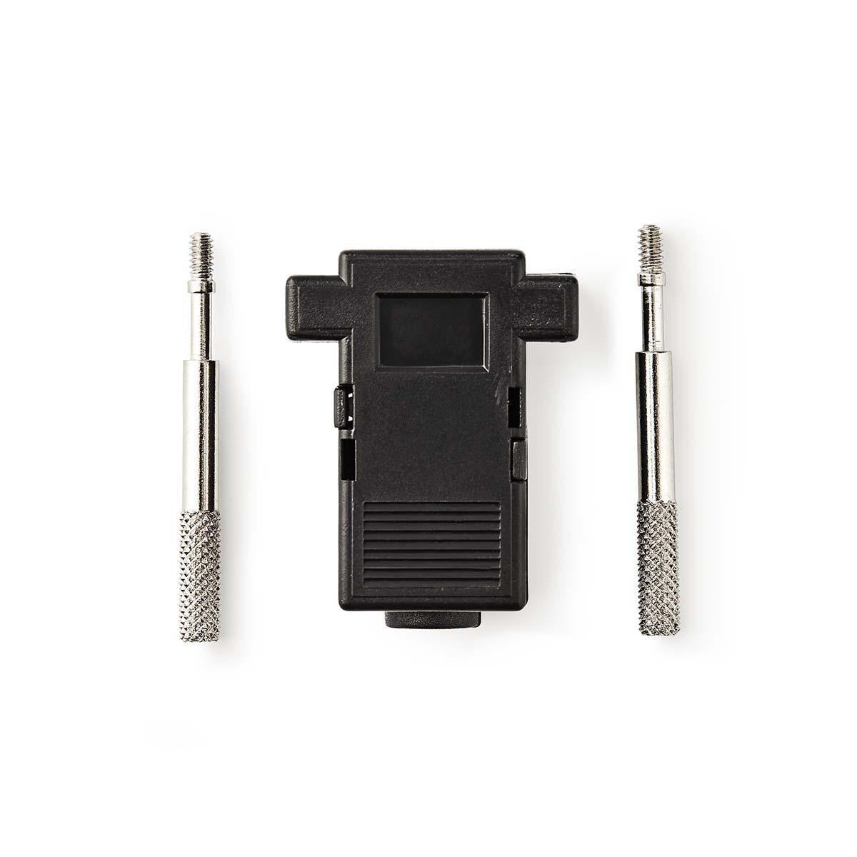 D-Sub Connector Chassis | D-SUB 9-Pin | Neutral | Nickel Plated | PVC | Black | Box
