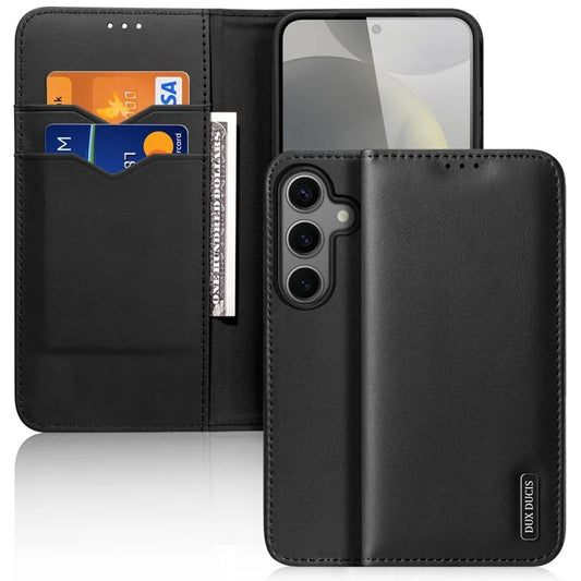 DUX DUCIS Samsung Galaxy S25 Plus Leather Wallet Cover - Black