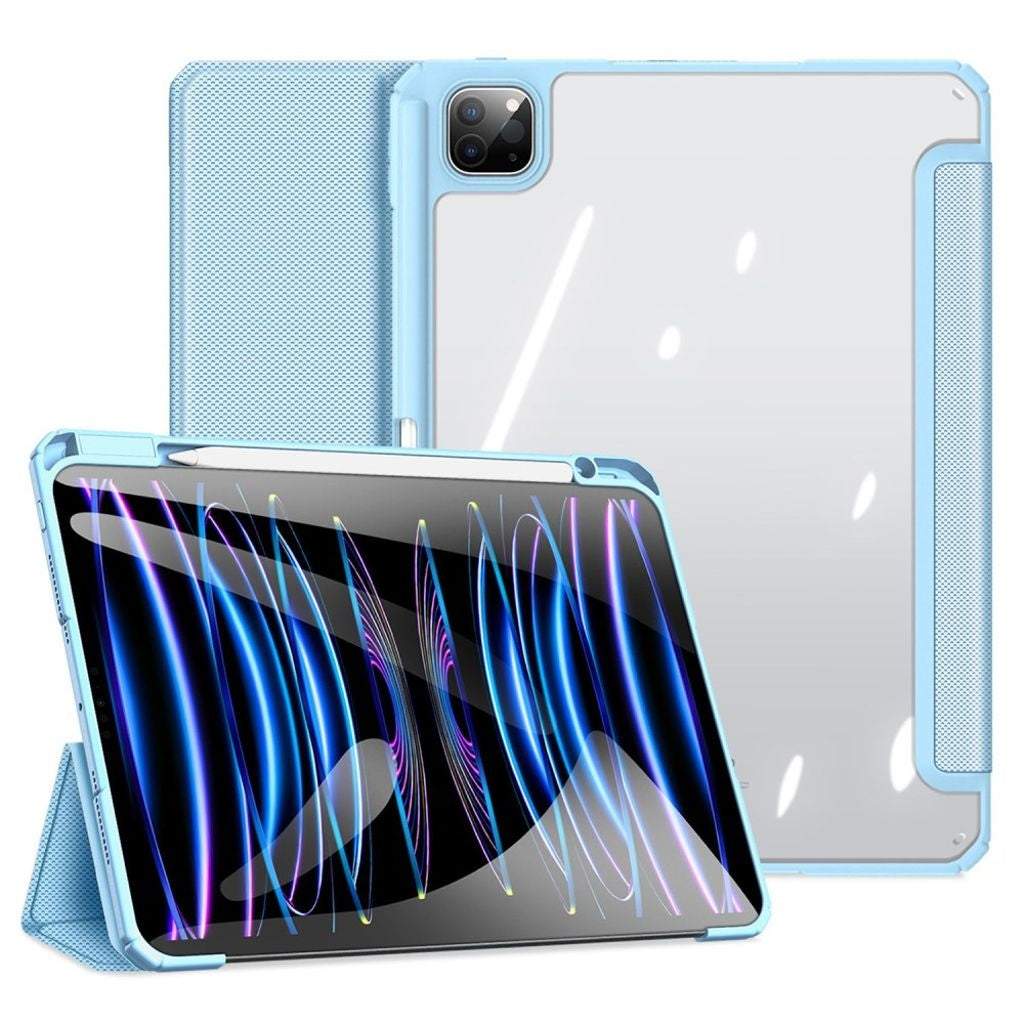 DUX DUCIS TOBY Series iPad Pro 11" 2024 Tri-fold Case with Pen Holder - Blue