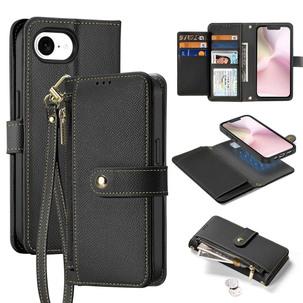DUX DUCIS iPhone 16e Wallet Cover - Black